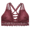 Image of Lace Bralette Backless Wireless Crop Top Sexy 3/4 Cup Floral Bras For Women Fashion Female 6 Colors Padded Underwear Lingerie