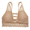 Image of Lace Bralette Backless Wireless Crop Top Sexy 3/4 Cup Floral Bras For Women Fashion Female 6 Colors Padded Underwear Lingerie