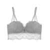 Image of Lace Double Push Up Bra And Panties Sets Longline Plus Size Brassiere Women Black Underwear Sexy Lingerie Set Japanese Rimless