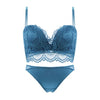 Image of Lace Longline Bras For Women No Underwire Women's Sexy Push Up Bra And Panty Set Plus Size Wireless Comfort Underwear Lingerie