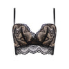 Image of Lace Longline Bras For Women No Underwire Women's Sexy Push Up Bra And Panty Set Plus Size Wireless Comfort Underwear Lingerie