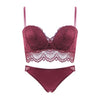 Image of Lace Longline Bras For Women No Underwire Women's Sexy Push Up Bra And Panty Set Plus Size Wireless Comfort Underwear Lingerie