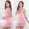 Image of Lace Nightgown Women Sleepwear Pyjamas Summer Negligee Babydoll Nightwear Sexy Lingerie Bathrobe Female Nightdress Home Clothes