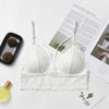 Image of Lace Sheer Triangle Unpadded Bra Crop Tops Sexy Women Floral Sexy Strappy Lingerie Comfy Black Ladies Bras F