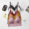 Image of Lace Sheer Triangle Unpadded Bra Crop Tops Sexy Women Floral Sexy Strappy Lingerie Comfy Black Ladies Bras F