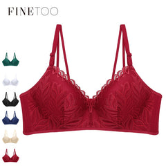 Lace Wireless Bra Sexy Floral Bralette Fashion Comfort Wire Free Bras For Women Deep-V Lace Bra Female Lingerie B C Cup 6 Colors