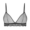 Image of Ladies Lace Bralette Bra Top Sexy Halter Lingerie Underwear Intimate Bra 3/4 Cups Crop Top Unlined Soft Bras Translucent