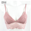 Image of Ladies Lace Bralette Bra Top Sexy Halter Lingerie Underwear Intimate Bra 3/4 Cups Crop Top Unlined Soft Bras Translucent