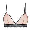 Image of Ladies Lace Bralette Bra Top Sexy Halter Lingerie Underwear Intimate Bra 3/4 Cups Crop Top Unlined Soft Bras Translucent