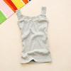 Image of Ladies Slim Vest Top Women Clothes Breathable Knitted Tank Top Classic Undershirt Round Neck Lace Straps Black Shirt