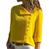 Image of Leisure Blouse 2019 Fashion Long Sleeve Women Blouses and Tops Skew Collar Solid Office Shirt Casual Tops Blusas Chemise Femme