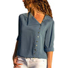 Image of Leisure Blouse 2019 Fashion Long Sleeve Women Blouses and Tops Skew Collar Solid Office Shirt Casual Tops Blusas Chemise Femme
