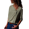Image of Leisure Blouse 2019 Fashion Long Sleeve Women Blouses and Tops Skew Collar Solid Office Shirt Casual Tops Blusas Chemise Femme