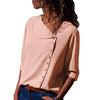 Image of Leisure Blouse 2019 Fashion Long Sleeve Women Blouses and Tops Skew Collar Solid Office Shirt Casual Tops Blusas Chemise Femme