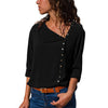 Image of Leisure Blouse 2019 Fashion Long Sleeve Women Blouses and Tops Skew Collar Solid Office Shirt Casual Tops Blusas Chemise Femme