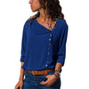 Image of Leisure Blouse 2019 Fashion Long Sleeve Women Blouses and Tops Skew Collar Solid Office Shirt Casual Tops Blusas Chemise Femme