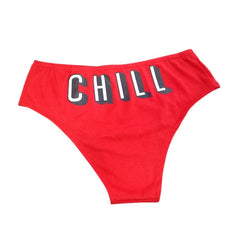 Lingerie Underwear Thongs G-string Bottom Chill Letter Printed Brazilian Intimates Panties Briefs Short Women Knickers