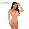 Image of Liva Girl 2019 Nude Mesh Bodysuit Rompers Bodycon Jumpsuit Turtleneck Skinny Bodysuits Transparent New Women Sexy Body Clothing