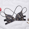 Image of Liva Girl five-color one-piece Bra Gathered Adjustable Shoulder Strap Four Rows Of Buckles Without Steel Support Printed Bra