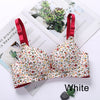 Image of Liva Girl five-color one-piece Bra Gathered Adjustable Shoulder Strap Four Rows Of Buckles Without Steel Support Printed Bra