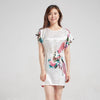 Image of Loose Nightgown Navy Blue Nightdress Cotton Sleepwear Women Nightwear Summer Home Dress Gown Sexy Sleep Shirt Nightshirt L-XXL
