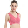 Image of M-3XL Women Underwear Sexy Lingerie Lace Solid Color Cross Side Buckle Wireless Push up Breathable Sleep Sports Bra бюстгалтер