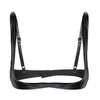 Image of MSemis Sexy Womens Lingerie Fashion Leather Bras Tops Adjustable Wire-free Seamless Open Cup Shelf Bra Exposed Breasts Nipples