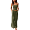 Image of Maxi Dress Tube Top Womens Bandeau Holiday Off Shoulder Long Dress Ladies Summer New Fashion Solid Sundress Vestidos Robe Femme