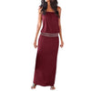 Image of Maxi Dress Tube Top Womens Bandeau Holiday Off Shoulder Long Dress Ladies Summer New Fashion Solid Sundress Vestidos Robe Femme