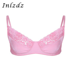 Men Sissy Sex Bra Tank Top Lingerie Bralette Fabric Brassiere Wire-free Top with Shoulder Straps Hot Bra Exotic Costume for Sex