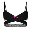 Image of Mens Sissy Bras Sexy Lingerie Underwear Open Cup Bra for Male Cross Over Back Wire-free Breathable Bralette No Padded Bra Tops