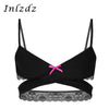Image of Mens Sissy Bras Sexy Lingerie Underwear Open Cup Bra for Male Cross Over Back Wire-free Breathable Bralette No Padded Bra Tops
