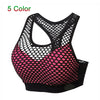 Image of Mesh Sports Bra Hollow Out Sport Top Seamless Fitness Yoga Bras Women Gym Top Padded Running Vest Shockproof Push Up Crop Top