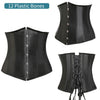 Image of Burvogue Underbust Steampunk Corset Waist Control Gothic Corsets Cincher with Curved Hem Bustiers Embroidery Short Waist Trainer  (11)