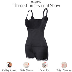 Miss Moly Latex Full Body shaper Modeling Shapewear Waist Cincher Underbust Bodysuit Jumpsuit Pants Zipper Slimming Corset