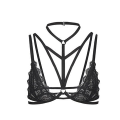 Missomo Black Lace  Push Up Longline Ultra-thin Bra
