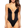 Image of NINGMI Party Dress Bodysuit Underwear Women Body Shaper Slips Backless Bra G-string Waist Trainer U Plunge Underdress Shapewear