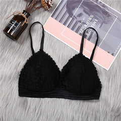New Arrival Lace Bralette French Style Female Deep V Lace Bras Wireless Bra Thin Underwear Sexy Lingerie Soft Bras For Women