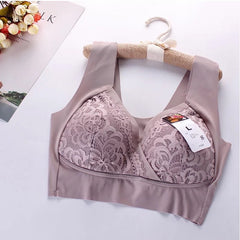 New Arrival No Rims High elasticity Sexy Lingeries Underwears Women bras plus size 6XL Bra women's Vest Fashion lace brassiere