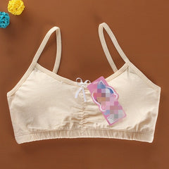 New Fashion Young Girls Cotton Camisoles Girl Underwear Printing Lace vest Top For Teens Training Soft Camisole Sports Bra Top