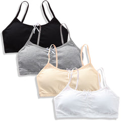 New Fashion Young Girls Cotton Camisoles Girl Underwear Printing Lace vest Top For Teens Training Soft Camisole Sports Bra Top