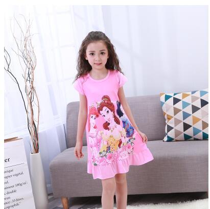 New Listing 2019 Children pajamas Summer Dresses Girls Baby Pajamas Cotton Princess girl Nightgown Home Cltohing Girl Sleepwear
