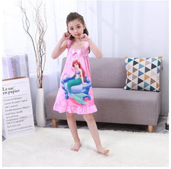 New Listing 2019 Children pajamas Summer Dresses Girls Baby Pajamas Cotton Princess girl Nightgown Home Cltohing Girl Sleepwear