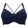 Image of New Plus Size Bra Ultrathin Lace Bralette For Woman Racerback Push Up Cotton Brassiere Underwire C D E Cup Bras Underwears 100E