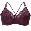 Image of New Plus Size Bra Ultrathin Lace Bralette For Woman Racerback Push Up Cotton Brassiere Underwire C D E Cup Bras Underwears 100E