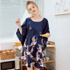 Image of New Red Women Sexy Satin Nightwear Nightgown Plus Size Loose Kaftan Bath Gown Nightdress Summer Sleepwear Wedding Night Dress