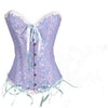 Image of Burvogue Underbust Steampunk Corset Waist Control Gothic Corsets Cincher with Curved Hem Bustiers Embroidery Short Waist Trainer  (5)