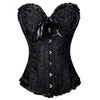 Image of New Sexy Gothic Satin Lingerie Lace Corset Top + G-string + Skirt Bustier Mini Tutu Wedding Dress Costume Black Corset S-6XL