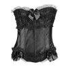 Image of Burvogue Underbust Steampunk Corset Waist Control Gothic Corsets Cincher with Curved Hem Bustiers Embroidery Short Waist Trainer  (5)