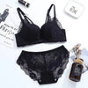 Image of New Sexy Push Up Front Closure Lingerie Set Gathering Backless Underwear 3/4 Cup Brassiere Women Bralette Bra And Panties Set